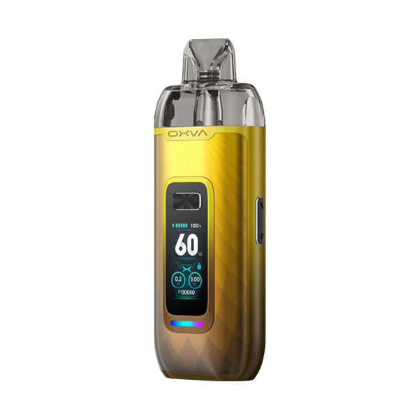 Oxva VPrime Glorious Gold Pod Vape Kit, Device, Front