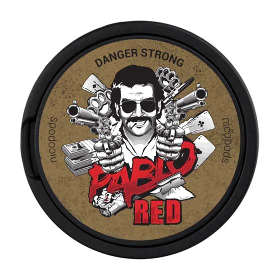 Pablo Red Nicotine Pouches, Tub, Top