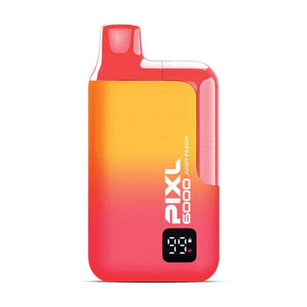 PIXL 6000 Juicy Peach Disposable Vape Kit, Device, Front