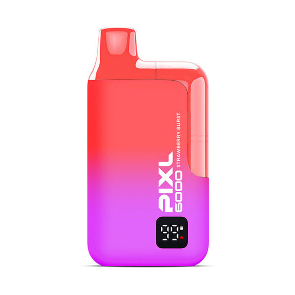 PIXL 6000 Strawberry Burst Disposable Vape Kit, Device, Front