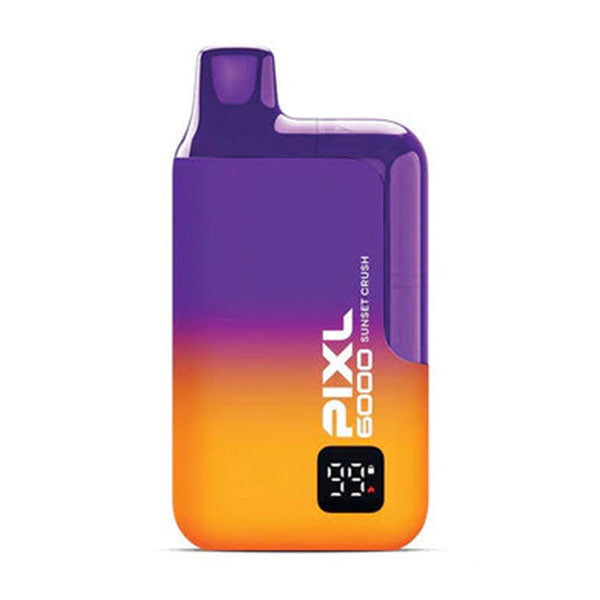 PIXL 6000 Sunset Crush Disposable Vape Kit, Device, Front