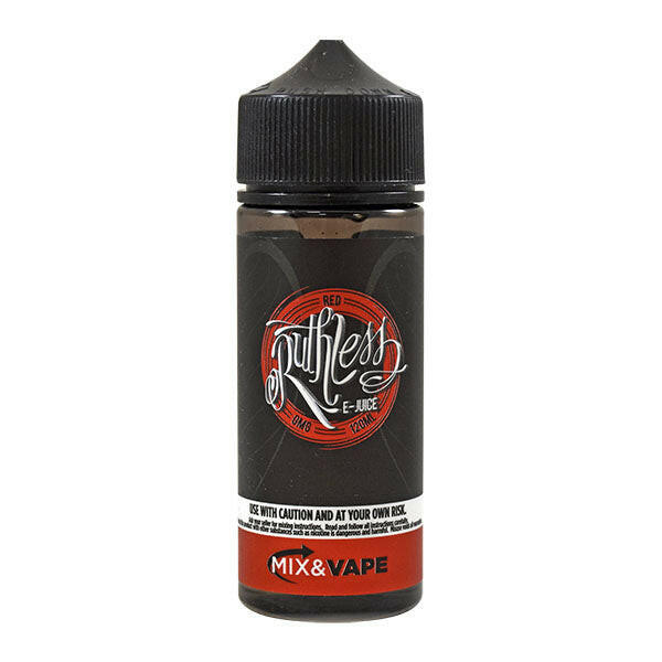 Ruthless Red 100ML Shortfill, Bottle, Front