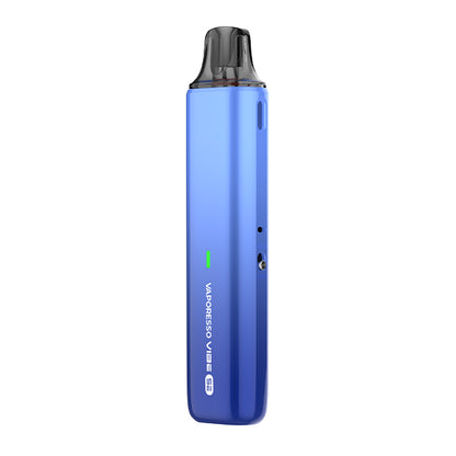 Blue vape device, Vaporesso Vibe SE,  on a white background