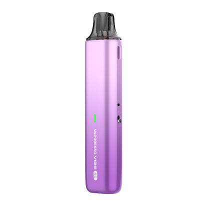 Purple vape device, Vaporesso Vibe SE,  on a white background