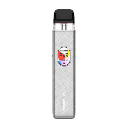 Grey Vaporesso Xros 5 vape kit with a digital display on a white background