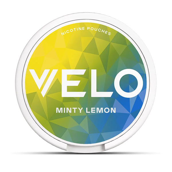 Velo Minty Lemon Nicotine Pouches, Tub, Front