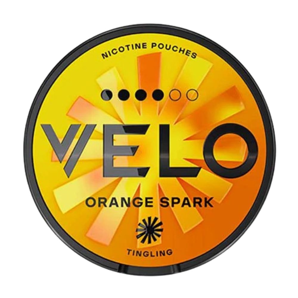 Velo Orange Spark Nicotine Pouches, Tub, Front