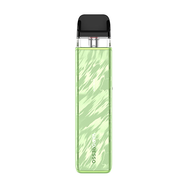 Flowing Green Xros 5 Mini Vape Device against white background