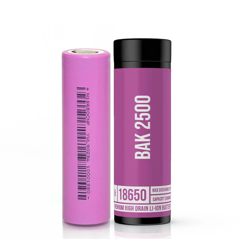 BAK 18650 2500mAh, Battery, Front