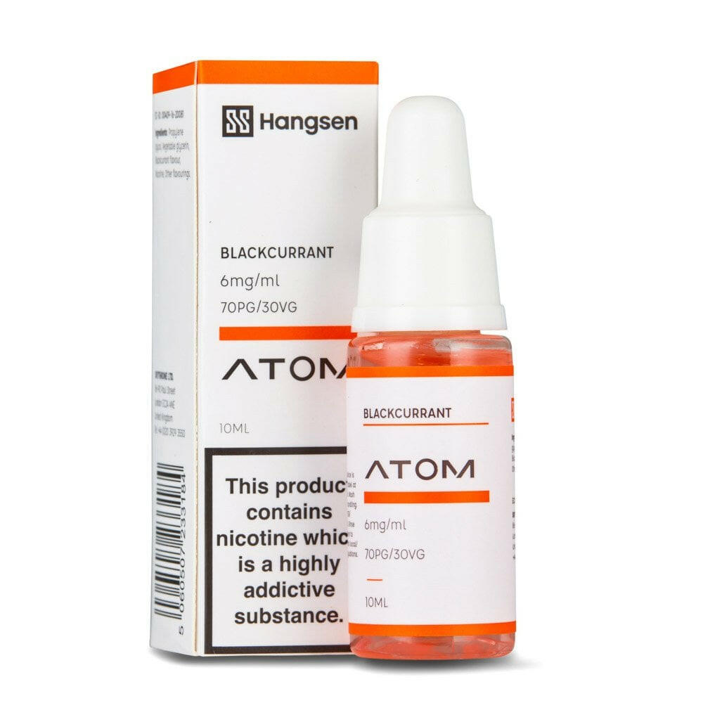 Hangsen Blackcurrant E-Liquid 10ml, Packaging and Bottle, Front