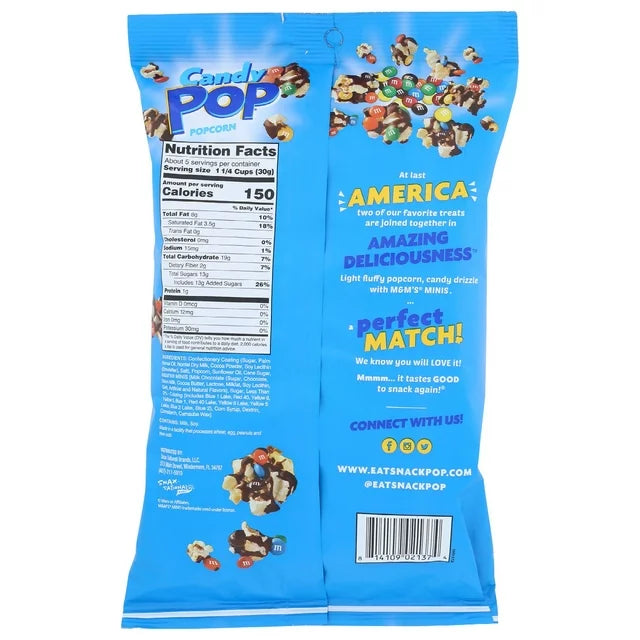 Candy Pop Popcorn M&Ms Mini, Bag, Back