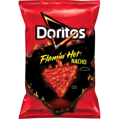 Doritos Flamin Hot Nacho, Bag, Front