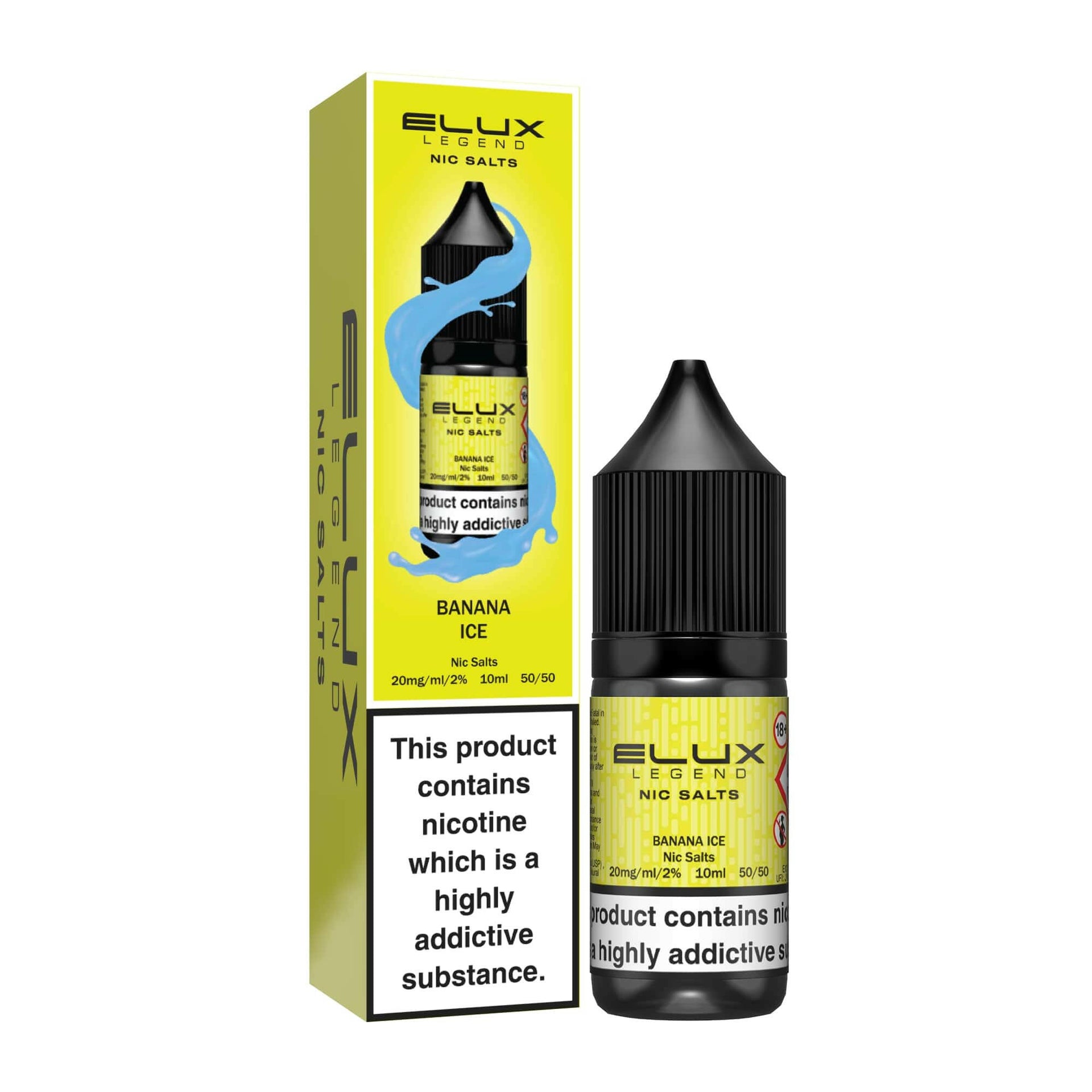 Elux Banana Ice Nic Salt | 5 For 10 | Free Delivery  Escobar Vape Shop