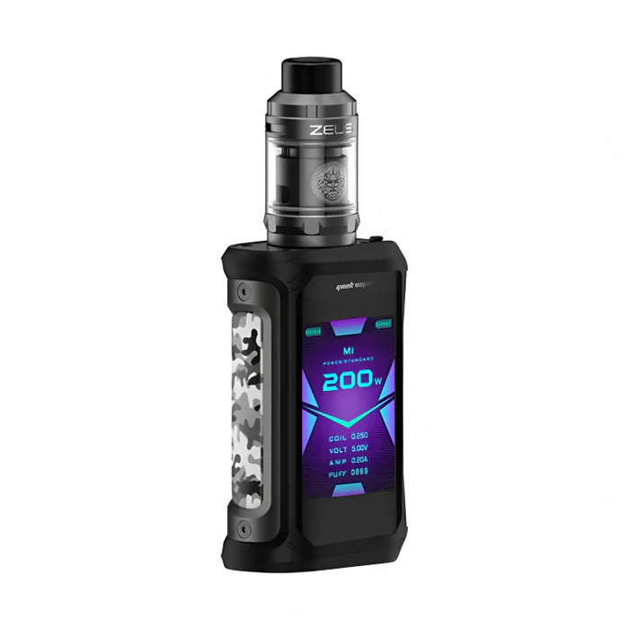 Geekvape Aegis X Zeus Gun Metal & Camo Kit, Device, Front