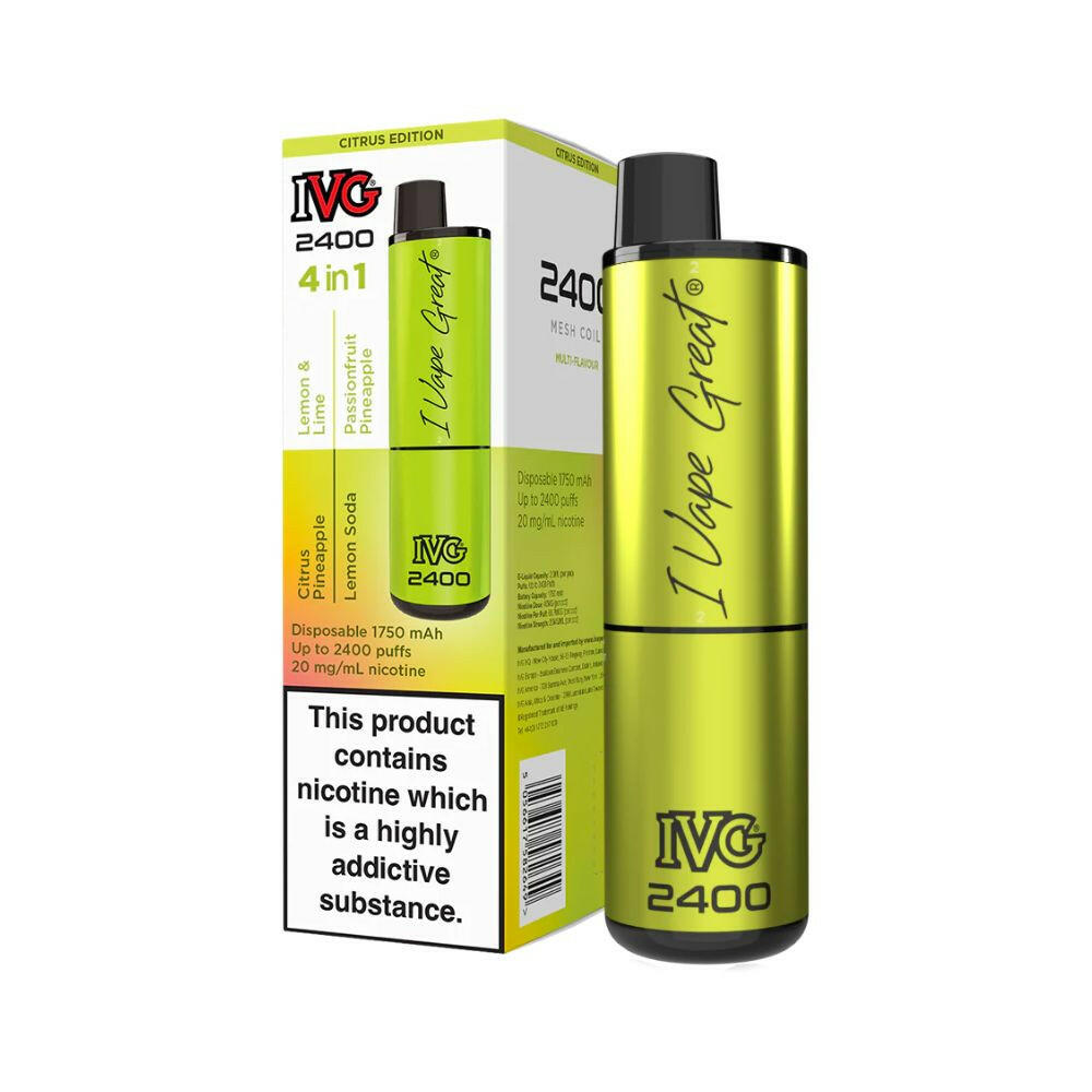 IVG 2400 4 in 1 Citrus Edition, Device and Packaging, Front