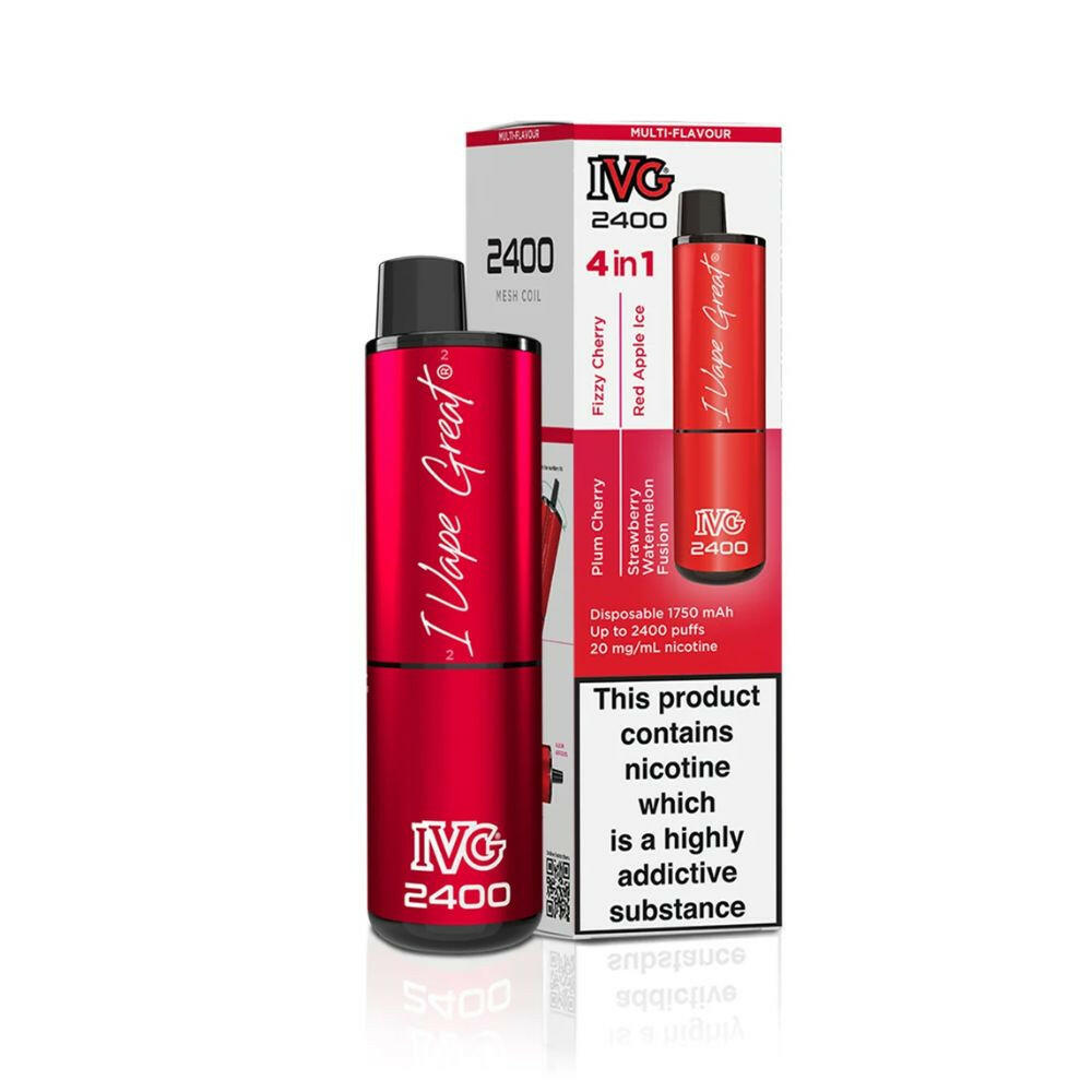 IVG 2400 4 in 1 Red Edition, Device and Packaging, Front