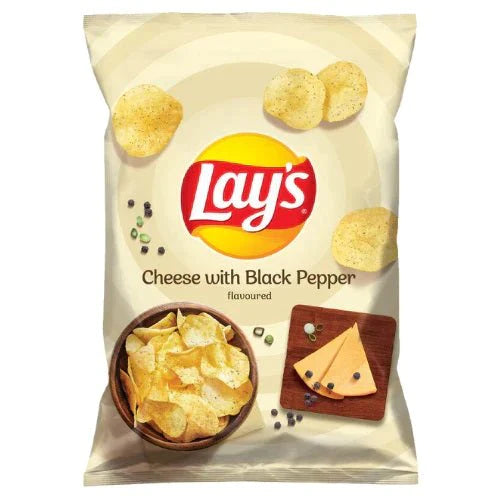 Lays Cheese With Black Pepper Crisps