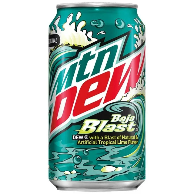 Mountain Dew Baja Blast Soda, Can, Front