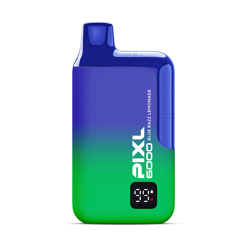 PIXL 6000 Blue Razz Lemonade Disposable Vape Kit, Device, Front