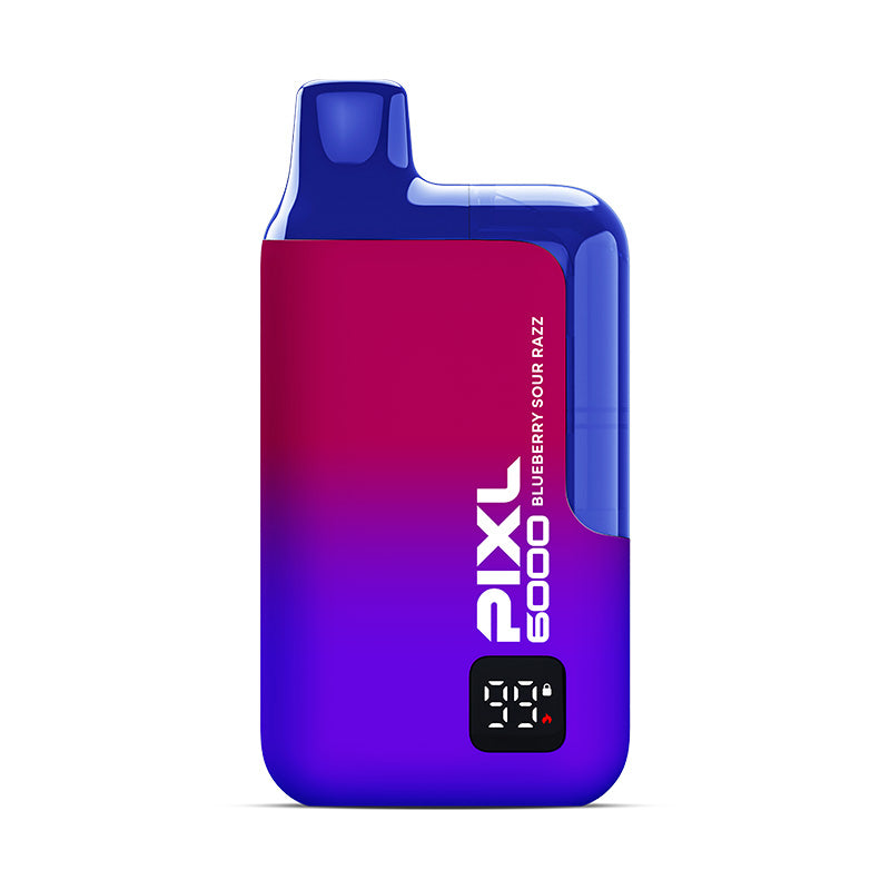 PIXL 6000 Blueberry Sour Razz Disposable Vape Kit, Device, Front