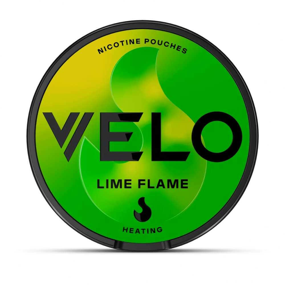 Velo Lime Flame Nicotine Pouches, Tub, Front