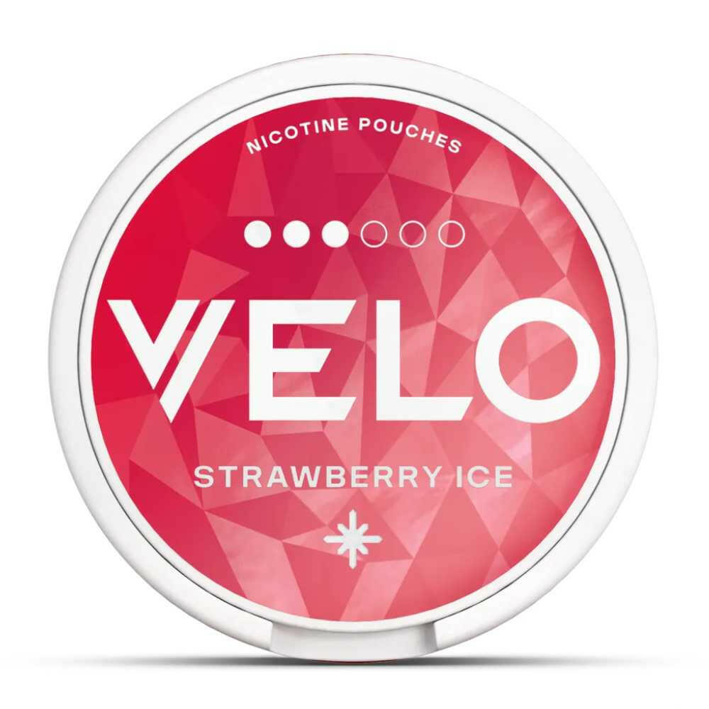 Velo Strawberry Ice Mini Nicotine Pouches, Tub, Front